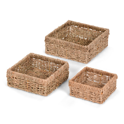 Set of Square Seagrass Baskets