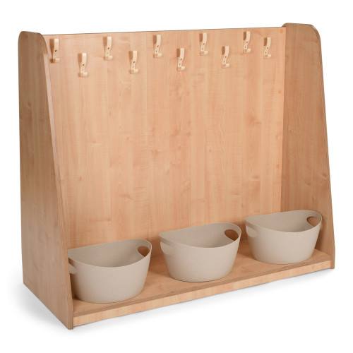 High Level Cloakroom Unit with Plastic Trug Set