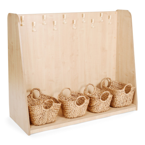 Early Years Cloakroom Unit with Natural Basket Set