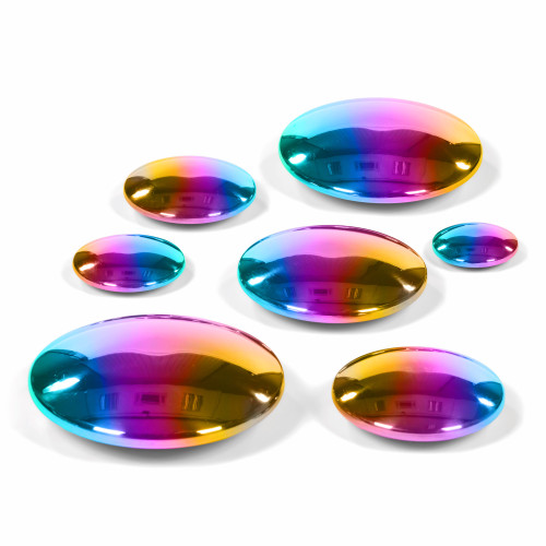 Set of Reflective Rainbow Sensory Pebbles