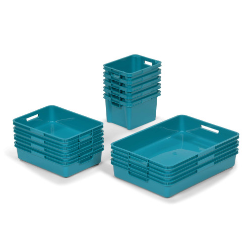 Low Level Plastic Storage Set Turquoise