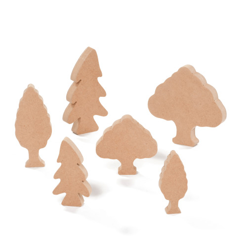 Small World Set of Craft Wooden Trees