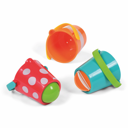 Set of Colourful Happy Water Play Buckets