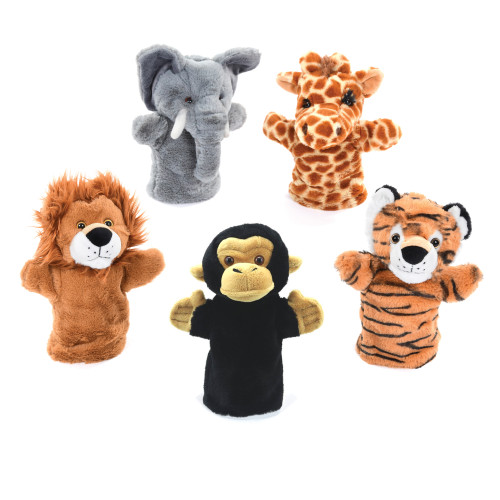 Wild Animals Hand Puppet Set