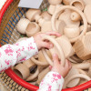 Set of Large Colourful Baskets with Lids