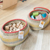 Set of Large Colourful Baskets with Lids