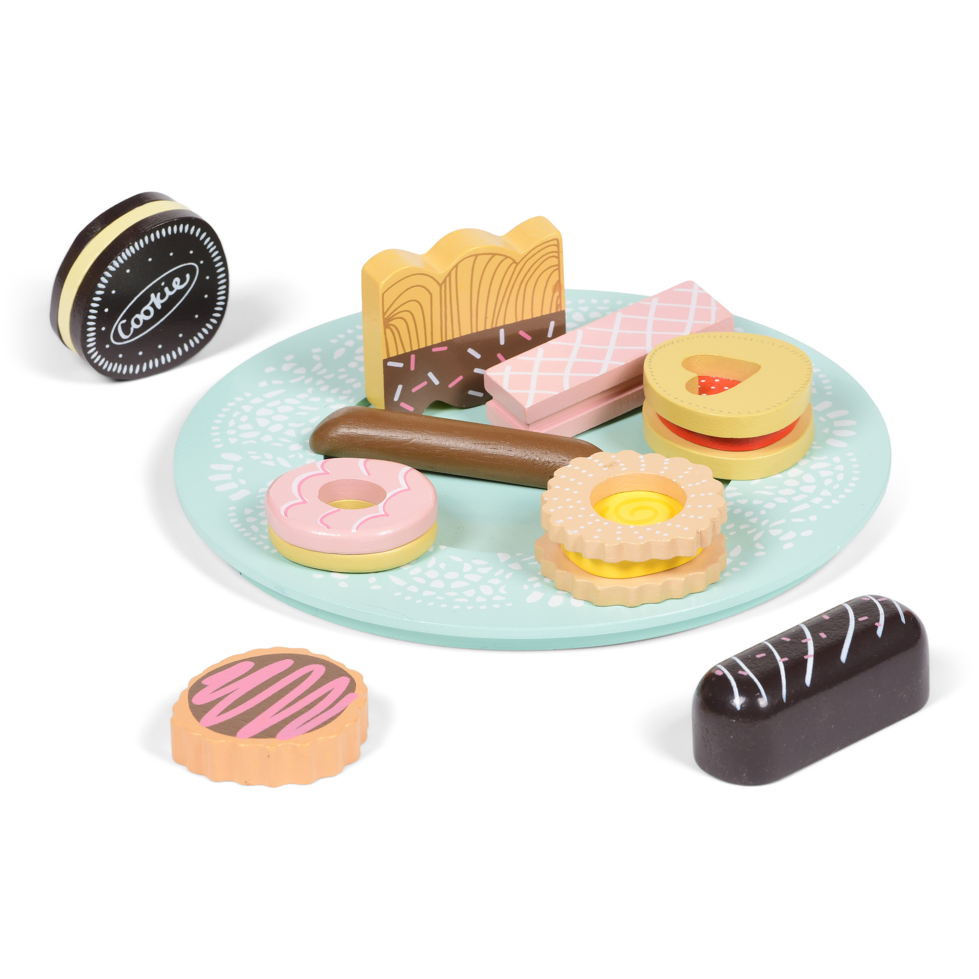 Wooden cheap biscuit set