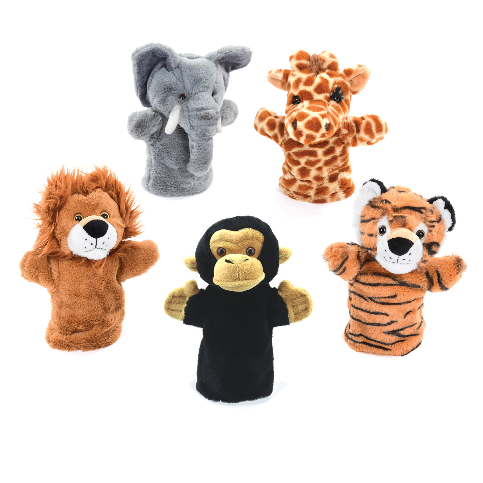 Wild Animals Hand Puppet Set